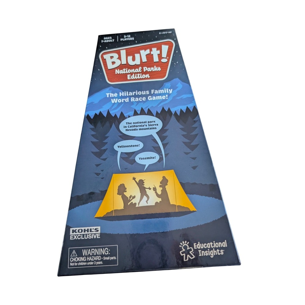 Educational Insights Blurt National Parks Board Game Kohls Exclusive